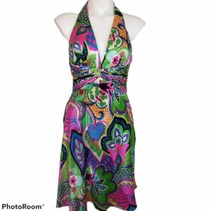 Morrell Maxi 100% Silk Halter Dress Size 6